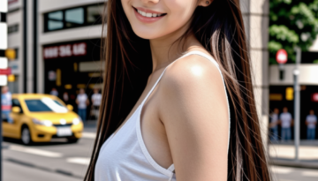 white tank top and a smile