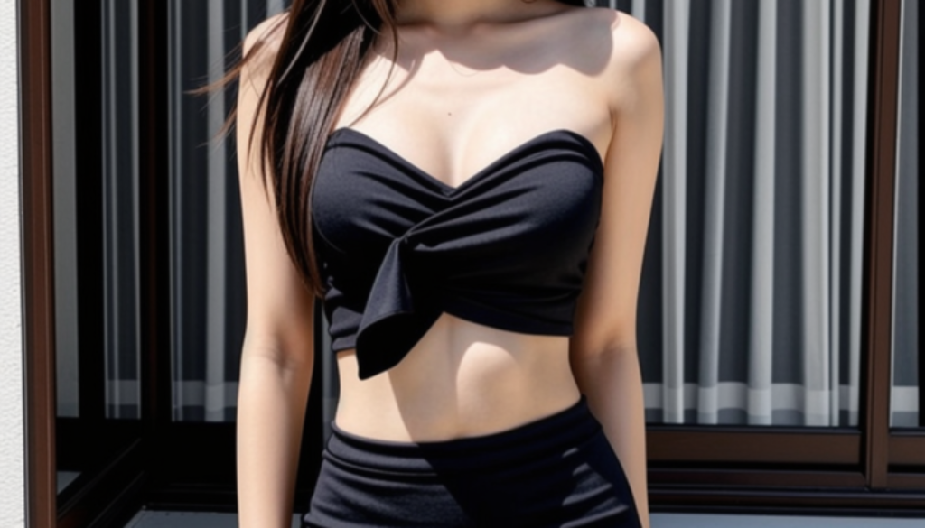 black mini-skirt