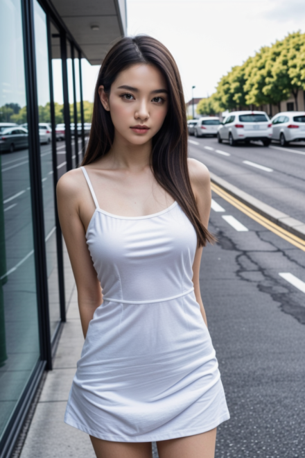 white one-piece skirt
